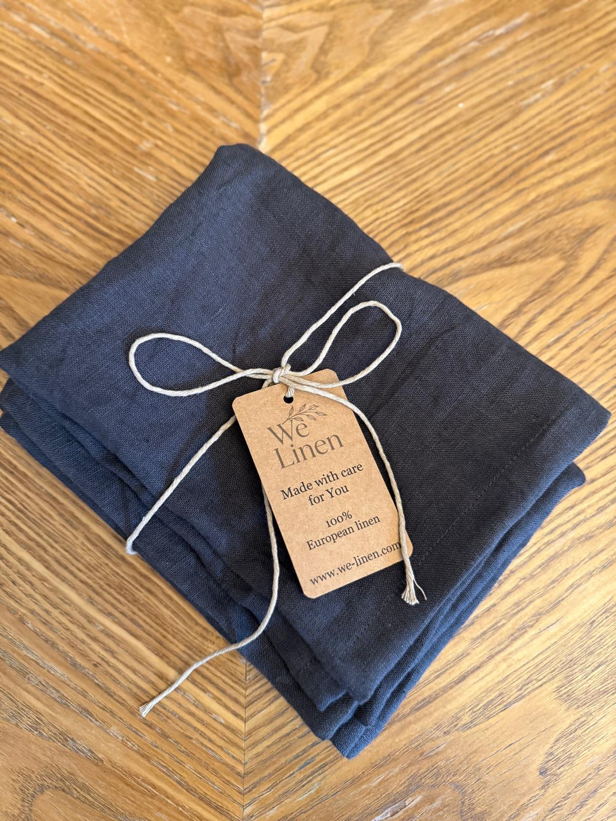 Linen tea towel set (2pcs), stone washed